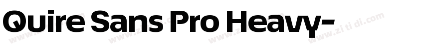 Quire Sans Pro Heavy字体转换
